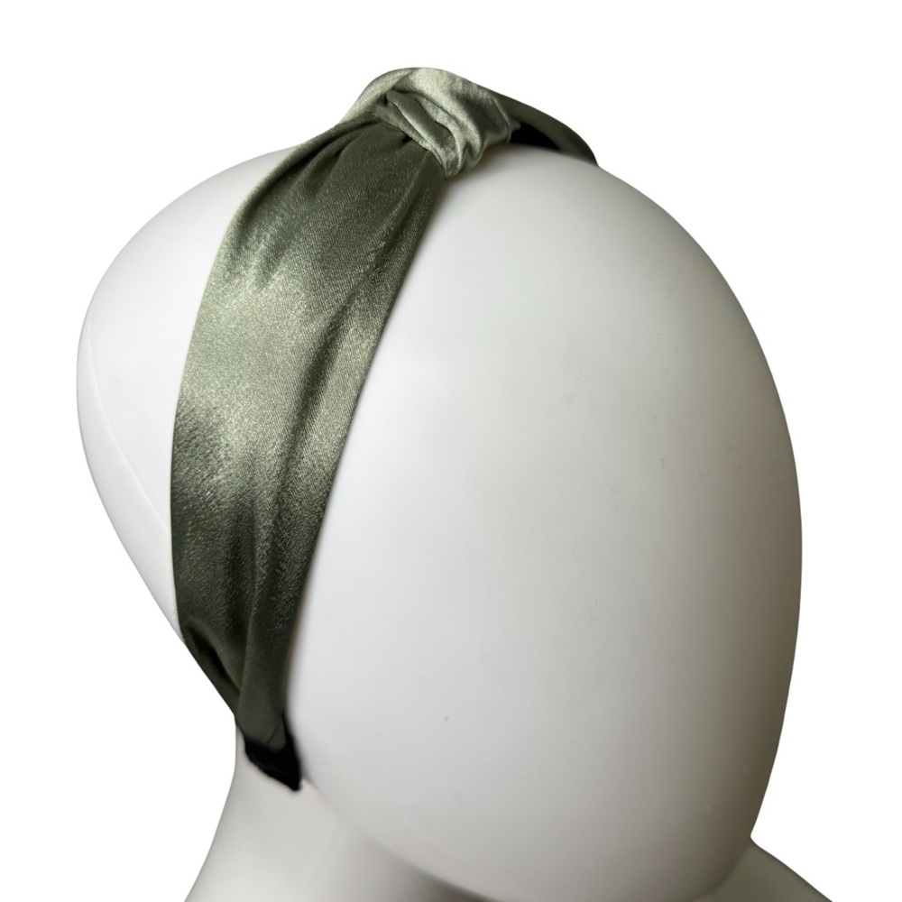 Sage Green Satin Fabric Knot headband